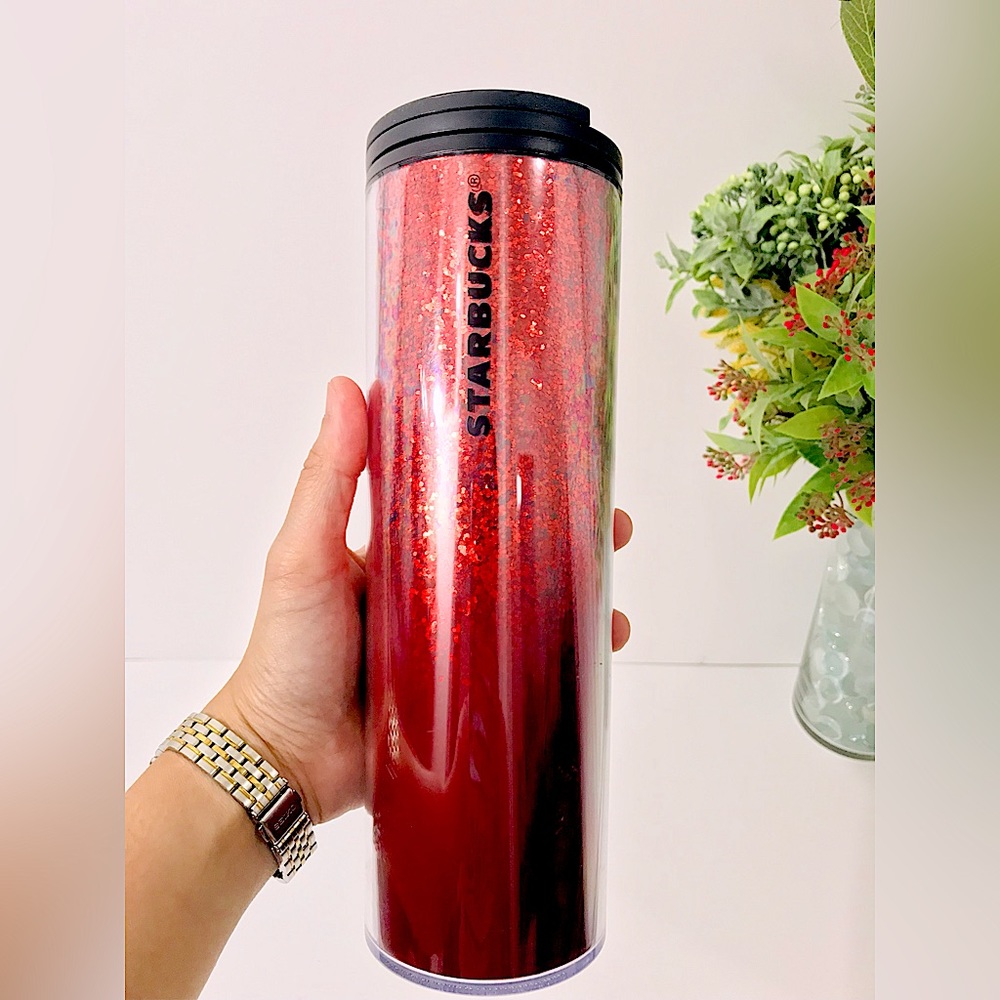 Starbucks Red Glittery Thermal tumbler